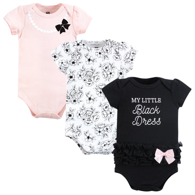 Hudson Baby Cotton Bodysuits, Toile Black Dress