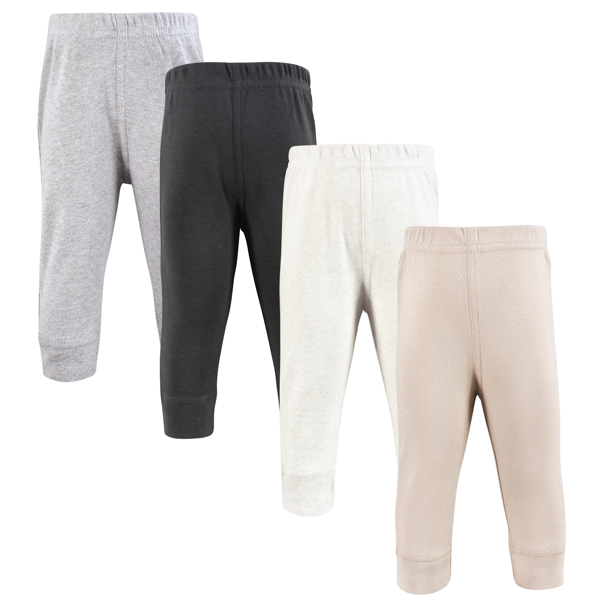 Hudson Baby Cotton Pants and Leggings, Neutral Beige Charcoal
