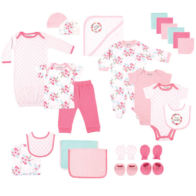 Luvable Friends Layette Gift Cube, Floral