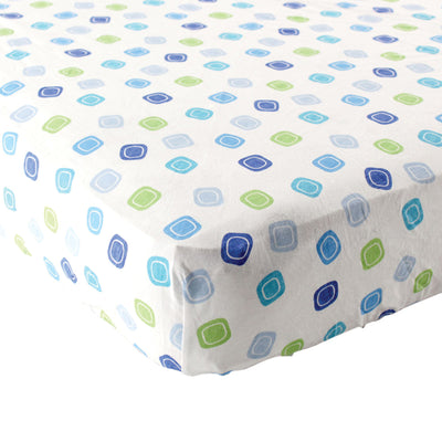 Luvable Friends Fitted Playard Sheet, Blue Geometric