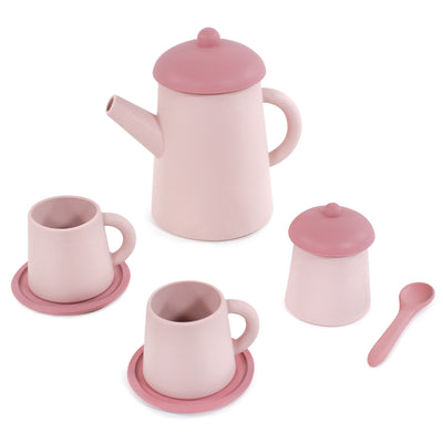 Hudson Baby Silicone Toy Tea Set, Pink