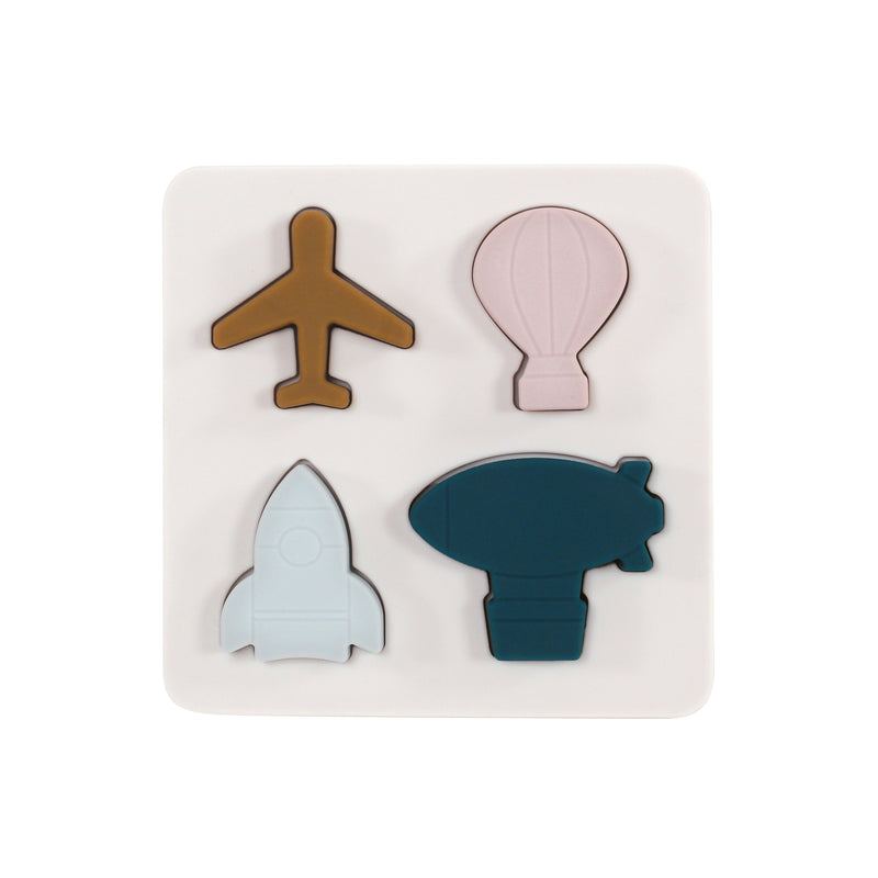 Hudson Baby Silicone Puzzle Board, Transportation