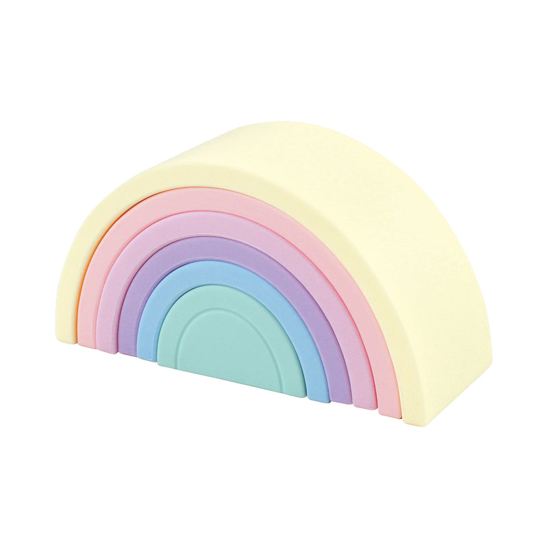 Hudson Baby Silicone Toy Arches, Pastel Rainbow