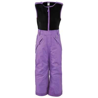 Hudson Baby Snow Bib Overalls with Fleece Top, Purple