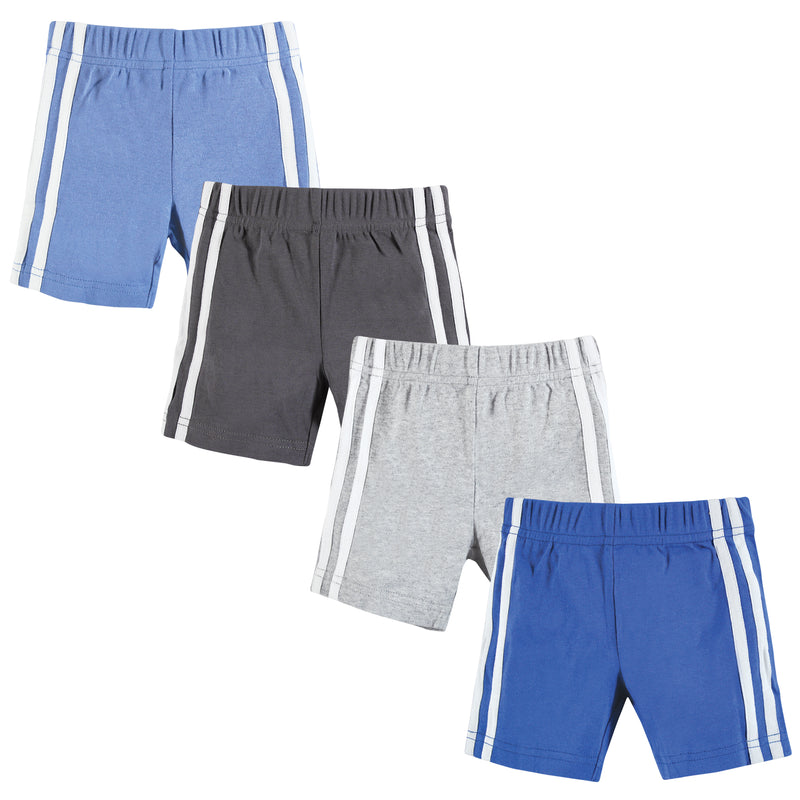 Hudson Baby Shorts Bottoms 4-Pack, Blue