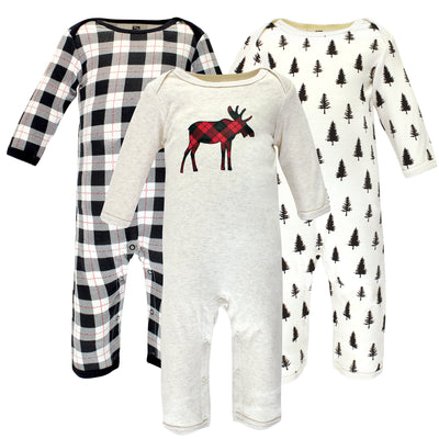 Hudson Baby Cotton Coveralls, Moose