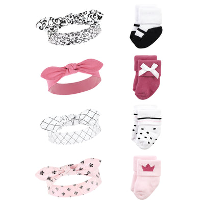 Hudson Baby Headband and Socks Set, Princess