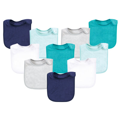 Hudson Baby Rayon from Bamboo Terry Bibs, Navy Teal