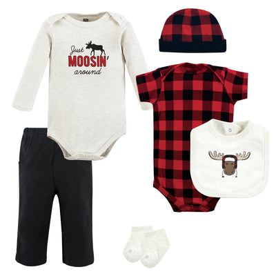 Hudson Baby Cotton Layette Set, Winter Moose