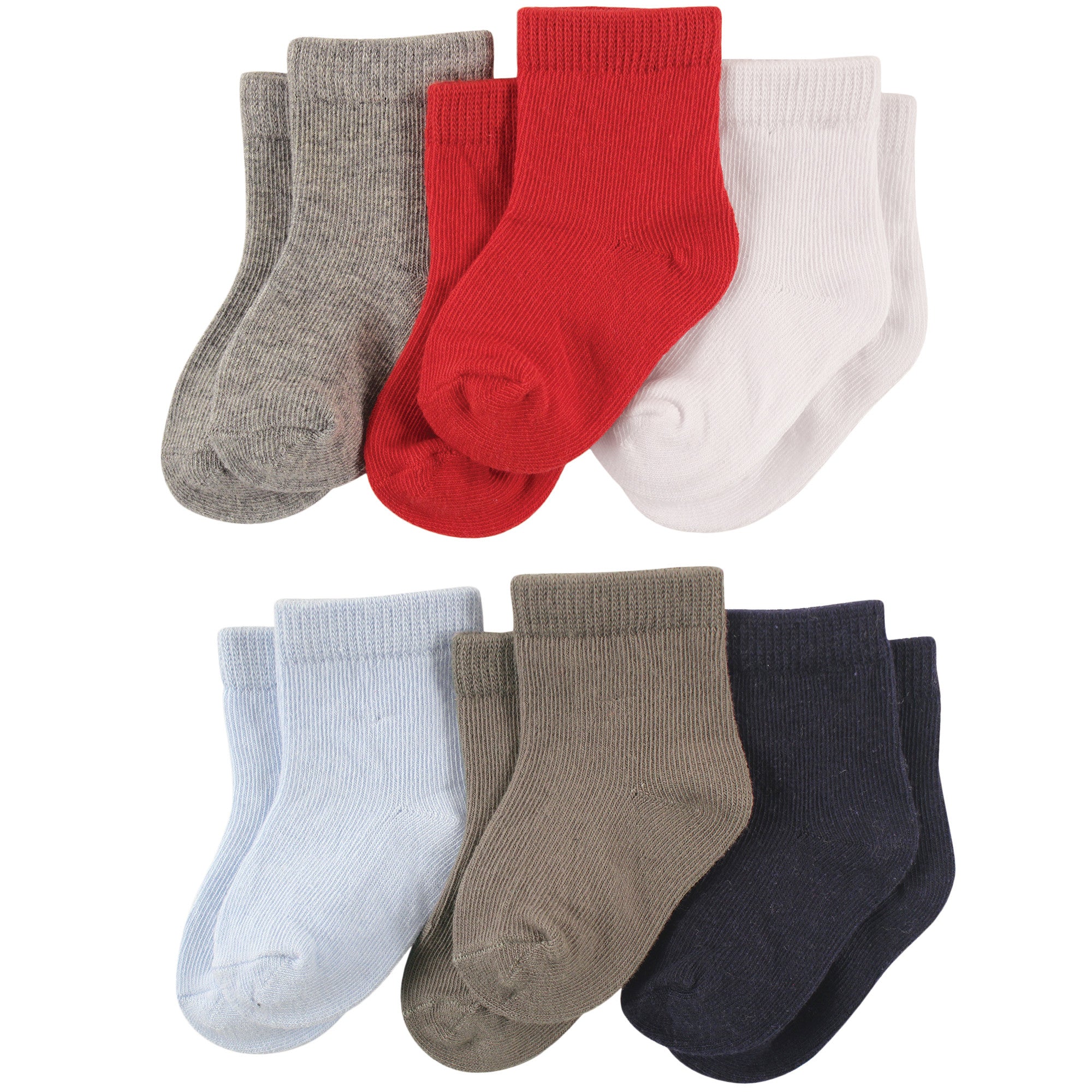 Luvable Friends Baby Newborn Socks, 6-Pack