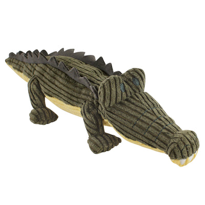 Luvable Friends Squeaky Plush Dog Toy with Rope, Crocodile