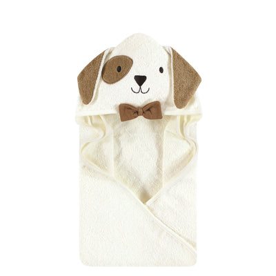 Hudson Baby Cotton Animal Face Hooded Towel, Dog