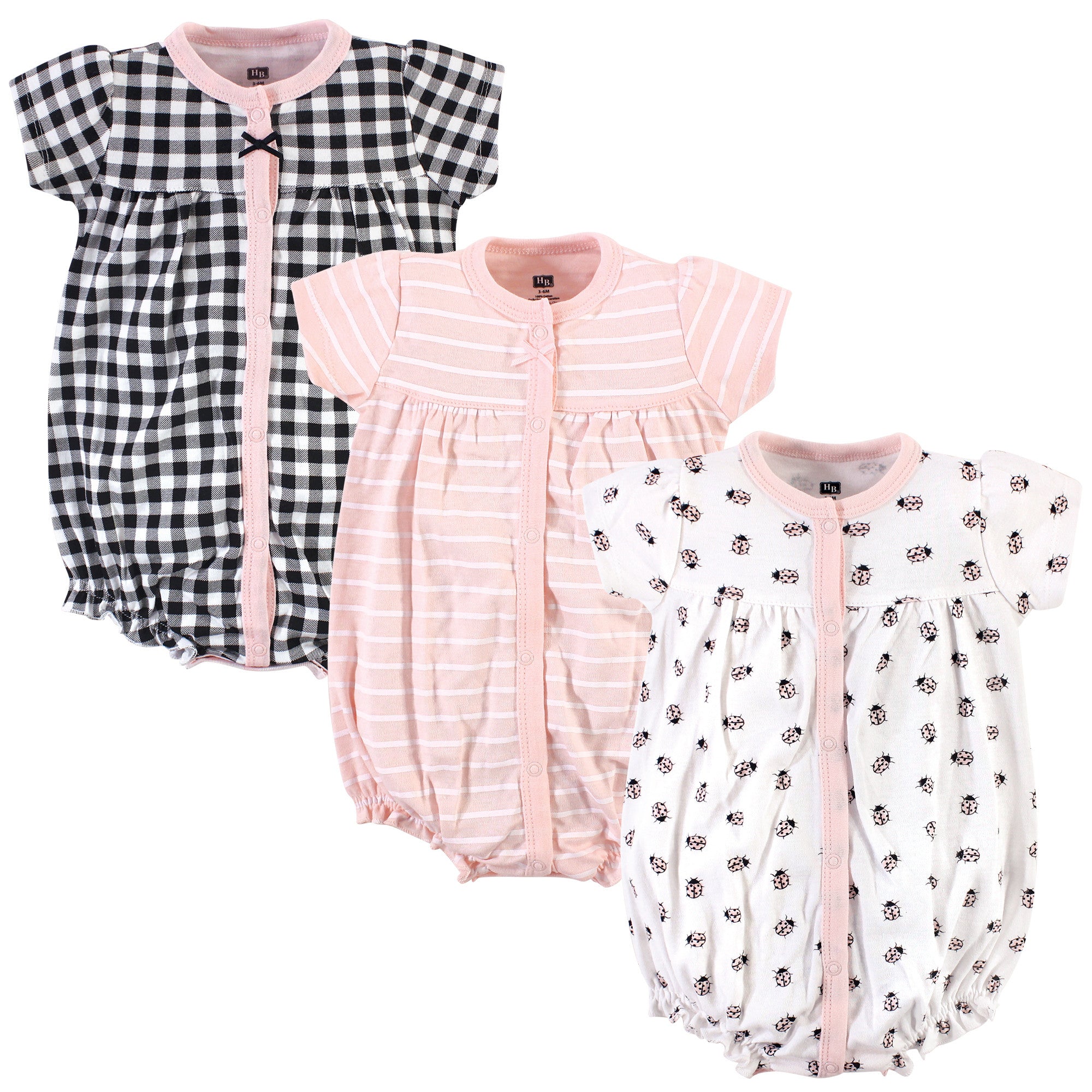 Hudson Baby Cotton Rompers, Ladybug