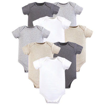 Hudson Baby Cotton Bodysuits, Heather Gray