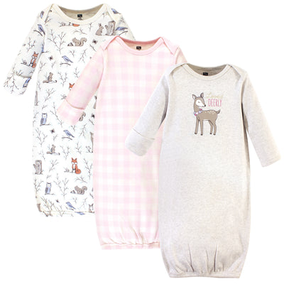 Hudson Baby Cotton Gowns, Enchanted Forest