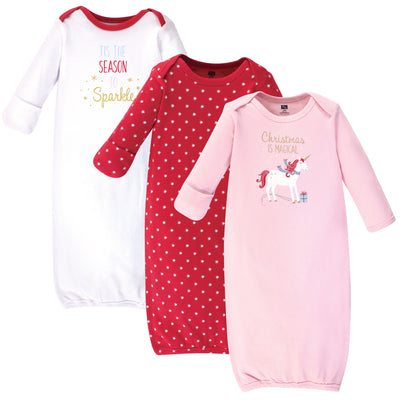 Hudson Baby Cotton Gowns, Magical Christmas