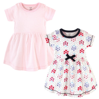 Touched by Nature Organic Cotton Short-Sleeve Dresses, Floral Dot