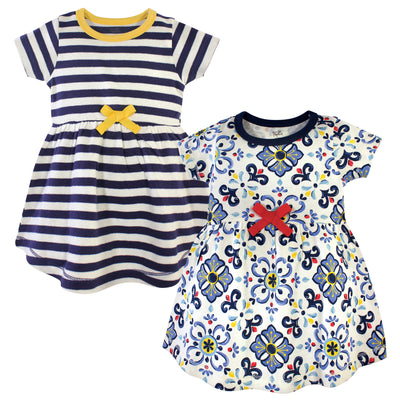 Touched by Nature Organic Cotton Short-Sleeve Dresses, Pottery Tile