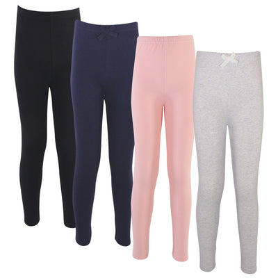 Touched by Nature Organic Cotton Leggings, Solid Pink Navy