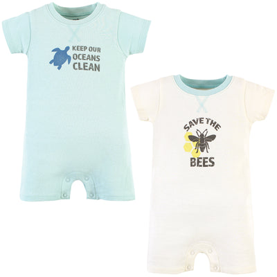 Touched by Nature Organic Cotton Rompers, Save The Bees