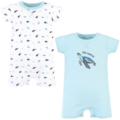 Touched by Nature Organic Cotton Rompers, Endangered Sea Turtle