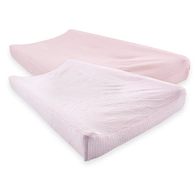 Touched by Nature Organic Cotton Changing Pad Cover, Barely Pink