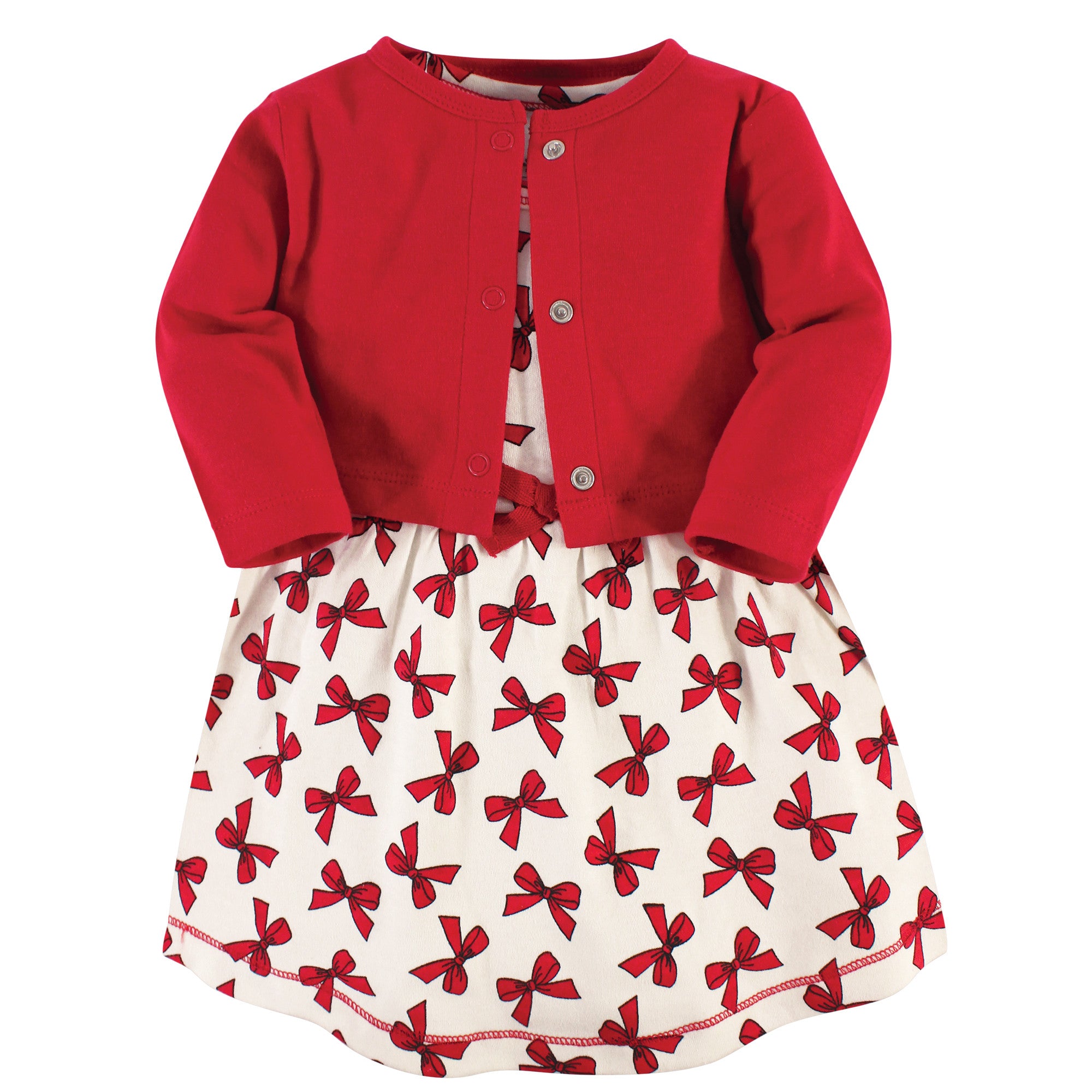 Touched by Nature Organic Cotton Dress and Cardigan Bows / 0-3 Months