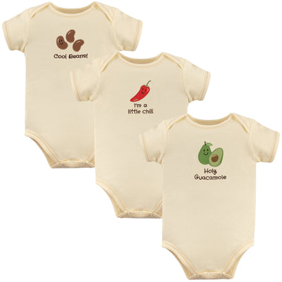 Touched by Nature Organic Cotton Bodysuits, Guacamole