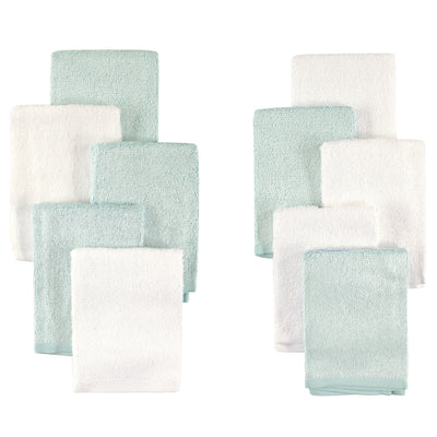 Little Treasure Rayon from Bamboo Luxurious Washcloths, Mint White