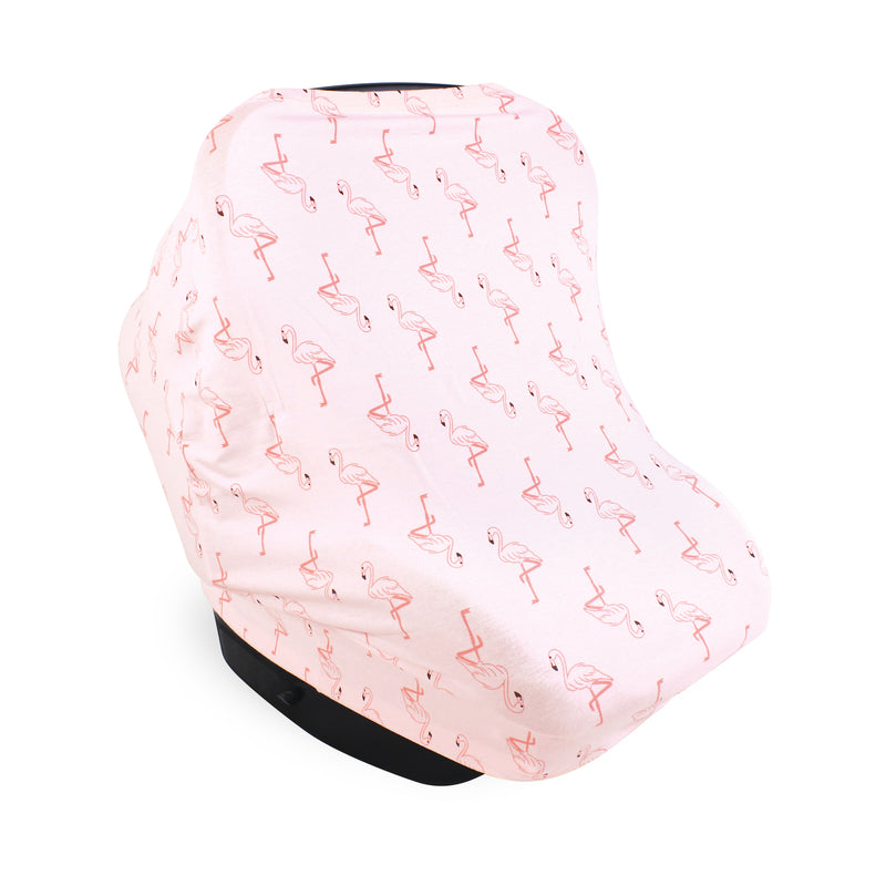 Hudson Baby Multi-use Car Seat Canopy, Flamingo