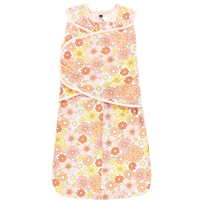 Hudson Baby Convertible Swaddle Sleep Sack, Peace Love Flowers