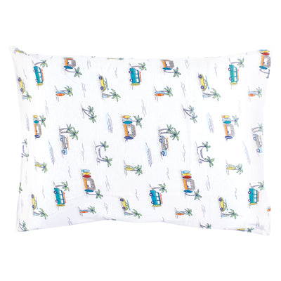 Hudson Baby Cotton Toddler Pillow Case, Surfer Dude