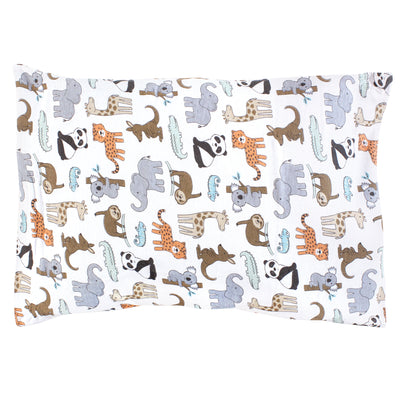 Hudson Baby Cotton Toddler Pillow Case, Zoo Animals