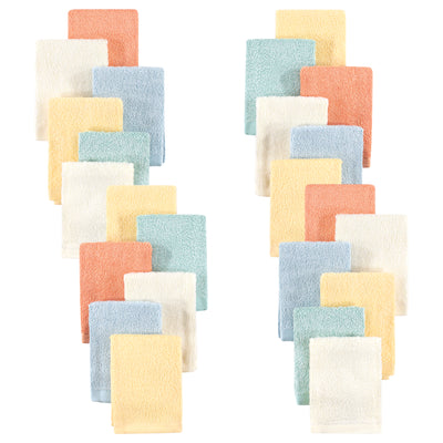 Hudson Baby 24Pc Rayon from Bamboo Woven Washcloths, Soft Neutral