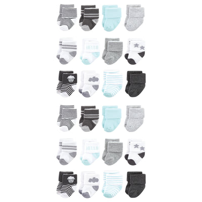 Hudson Baby Cotton Rich Newborn and Terry Socks, Sheep