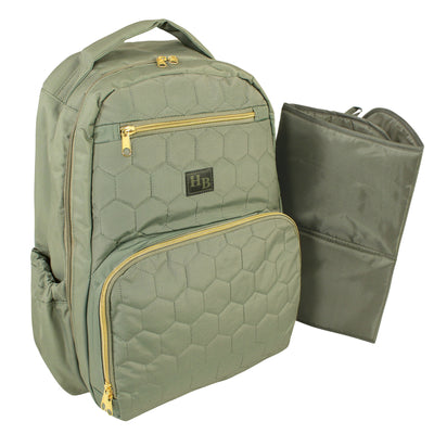 Hudson Baby Premium Diaper Bag Backpack and Changing Pad, Olive