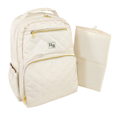 Hudson Baby Premium Diaper Bag Backpack and Changing Pad, Beige