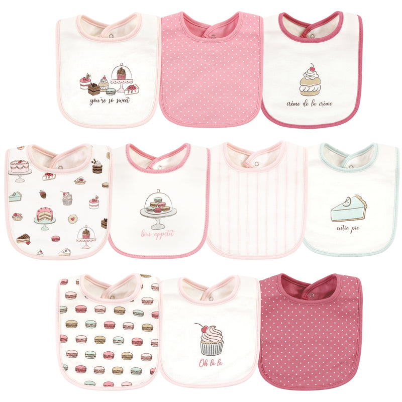 Hudson Baby Cotton Bibs, Sweet Bakery