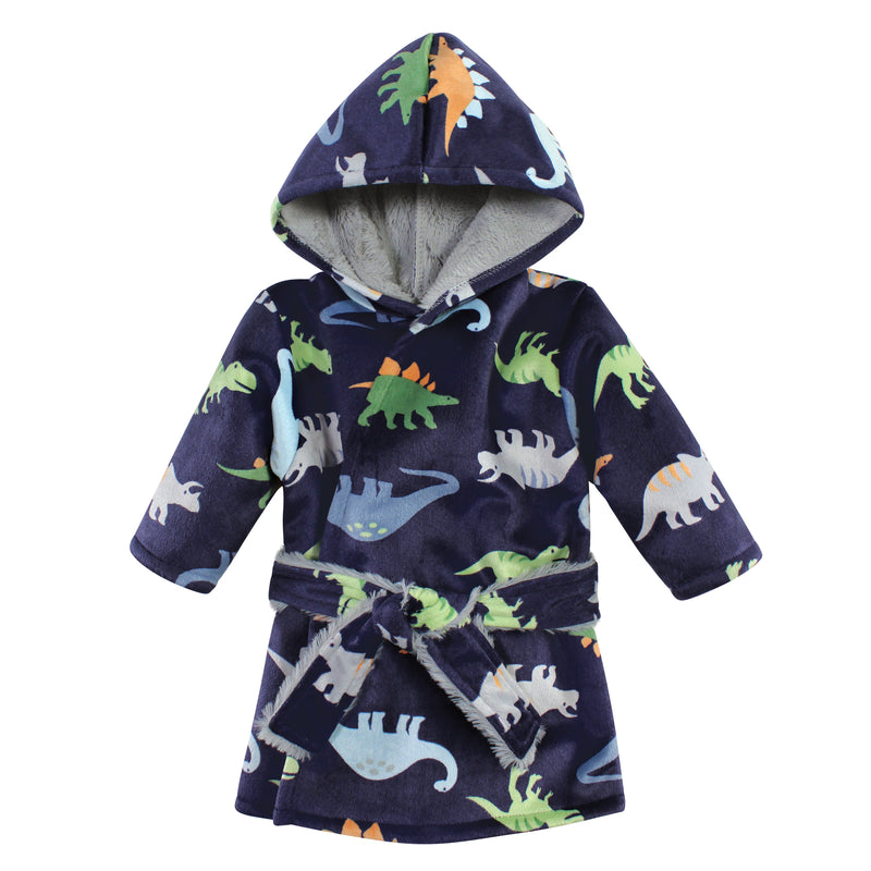 Hudson Baby Mink with Faux Fur Lining Pool and Beach Robe Cover-ups, Dinosaurs