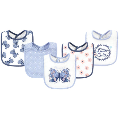 Hudson Baby Cotton Bibs, Beautiful Butterfly