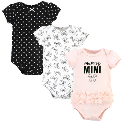 Hudson Baby Cotton Bodysuits, MamaS Mini Bows