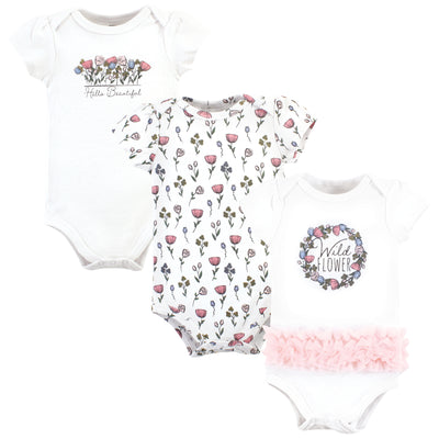 Hudson Baby Cotton Bodysuits, Wild Flower Tutu