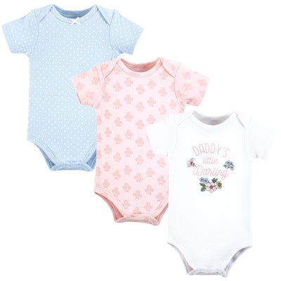 Hudson Baby Cotton Bodysuits, Daddys Little Darling