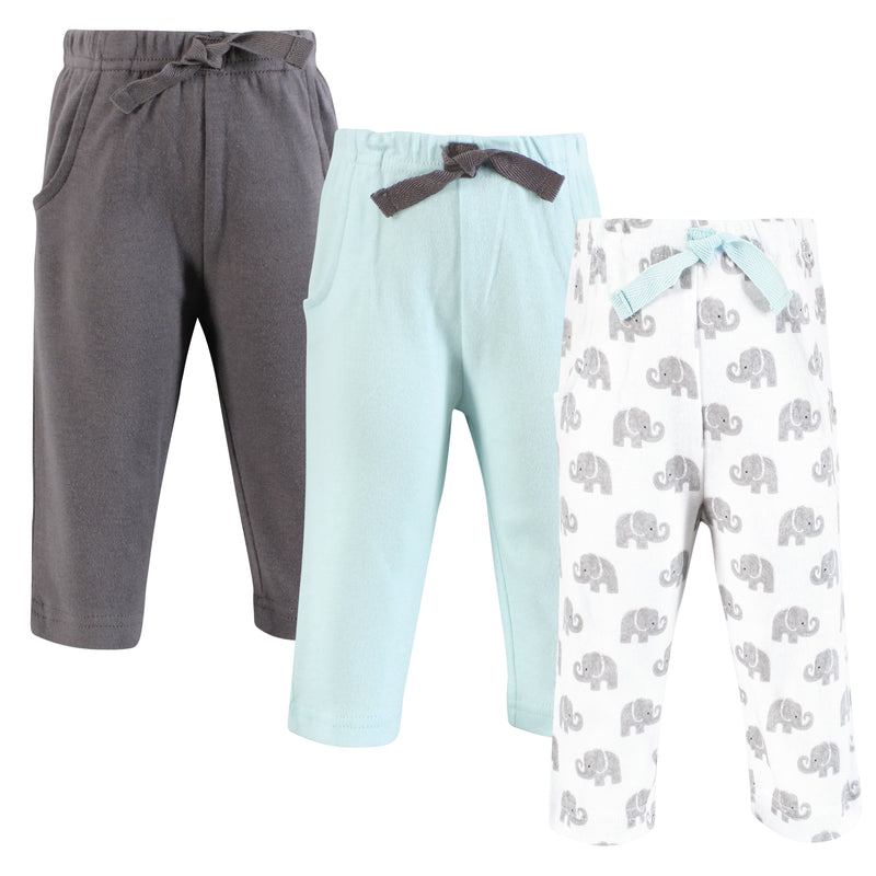 Hudson Baby Cotton Pants and Leggings, Painted Gray Elephant