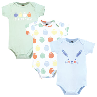 Hudson Baby Cotton Bodysuits, Egg Hunt