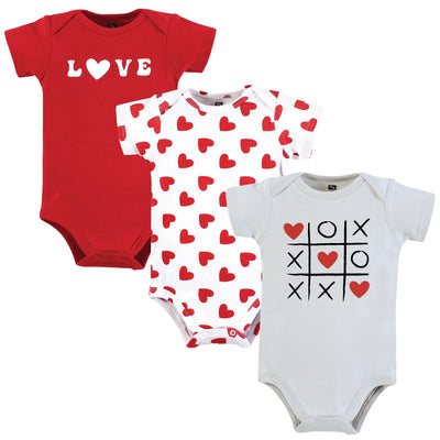 Hudson Baby Cotton Bodysuits, Love Hearts