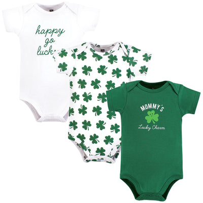 Hudson Baby Cotton Bodysuits, Mommys Lucky Charm