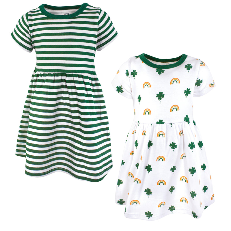 Hudson Baby Cotton Dresses, Clover Rainbow