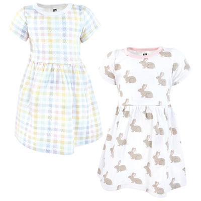 Hudson Baby Cotton Dresses, Easter Plaid Bunny