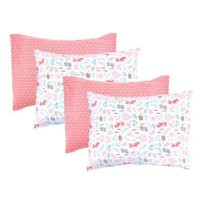 Hudson Baby 4Pc Cotton Toddler Pillow Case, Woodland Fox